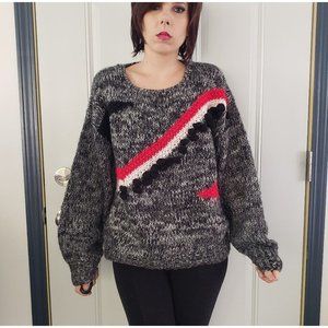 80s Graphic Crew Neck Sweater